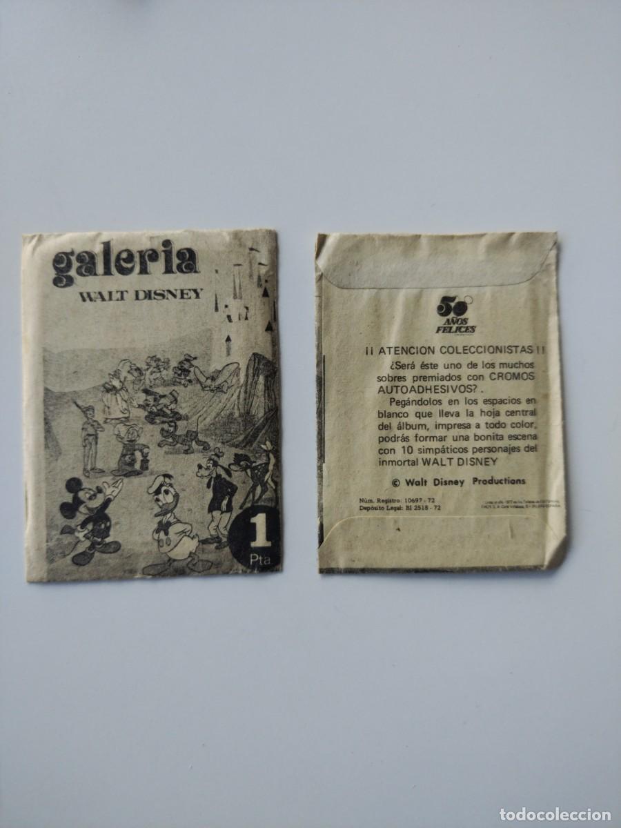 Coleccionismo cromos antiguos: 2 SOBRES CROMOS SIN ABRIR GALER&Iacute;A WALT DISNEY