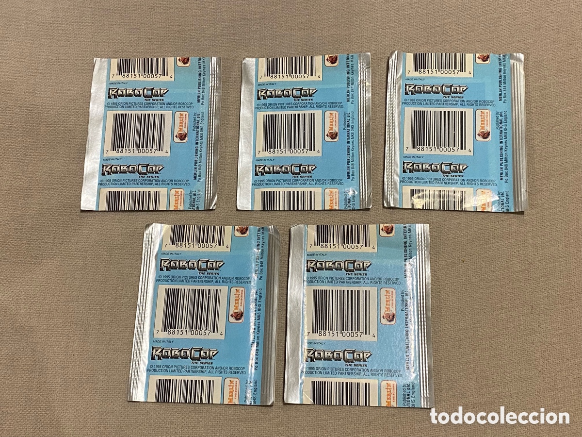 Coleccionismo cromos antiguos: Lote sobres sin abrir Robocop - Foto 2