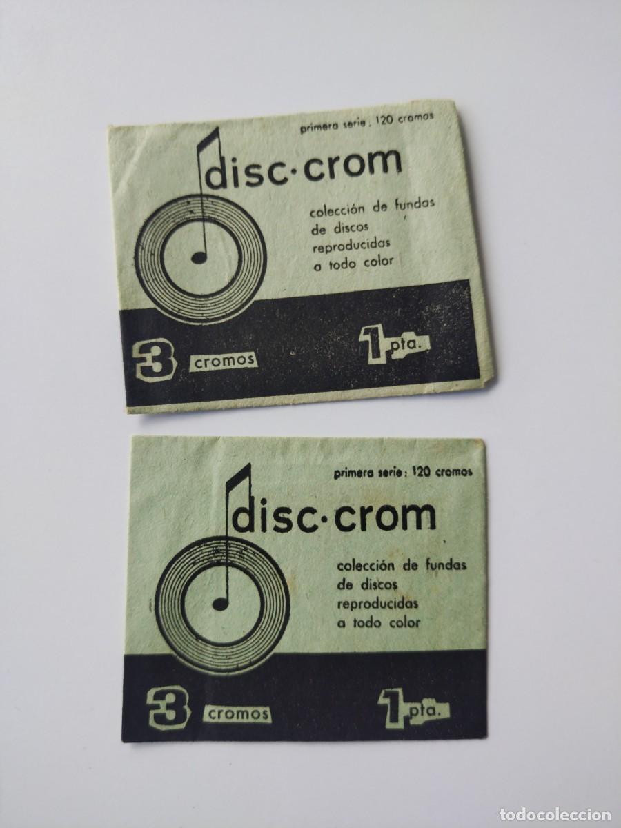 Coleccionismo cromos antiguos: 2 SOBRES CROMOS SIN ABRIR DISC-CROM - Foto 1