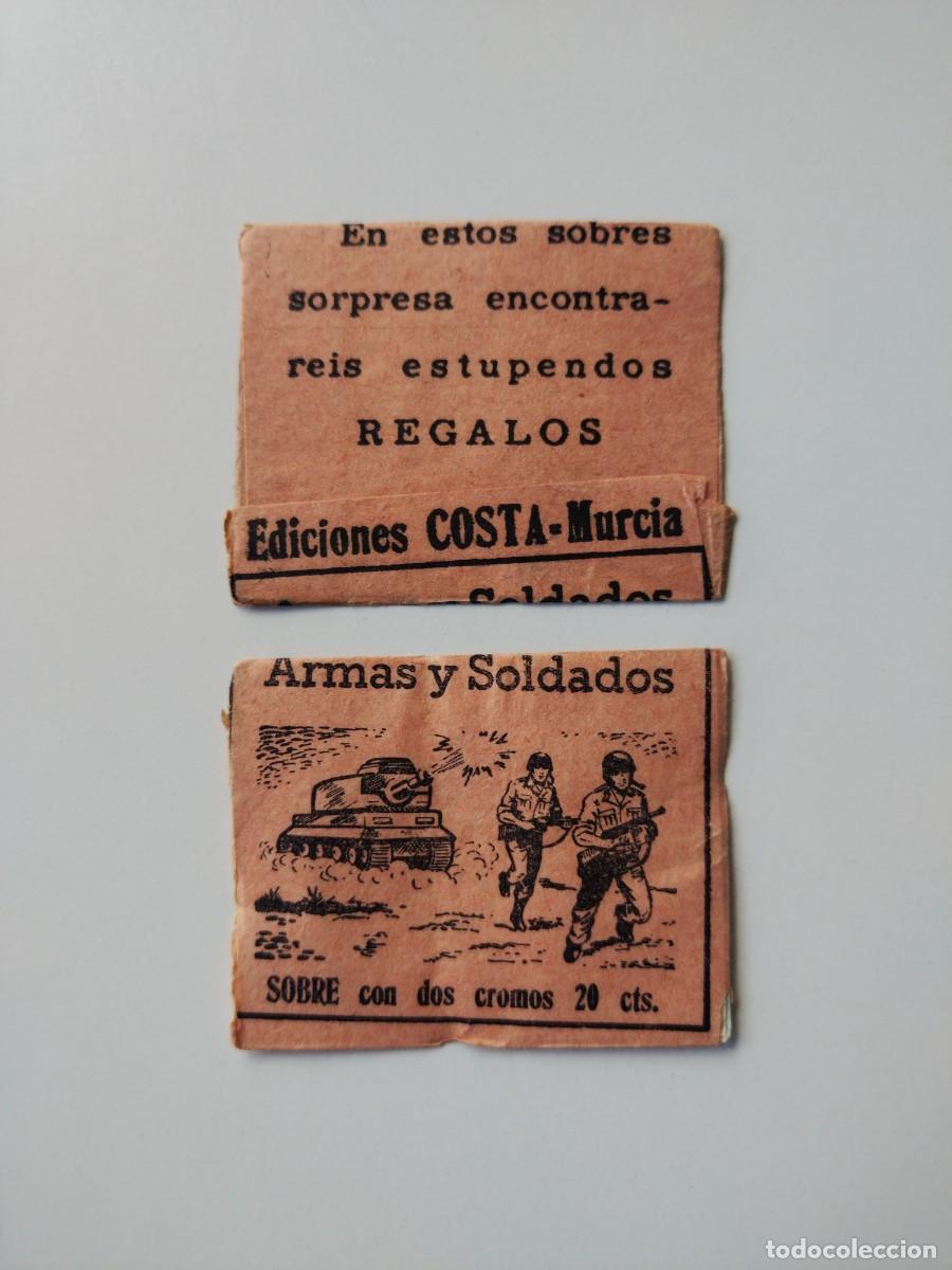 Coleccionismo cromos antiguos: 2 SOBRES CROMOS SIN ABRIR ARMAS Y SOLDADOS