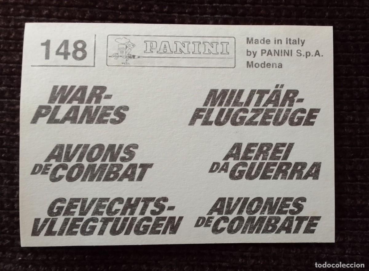 Coleccionismo cromos antiguos: CROMO AVIONES DE COMBATE. 148. PANINI. - Foto 2