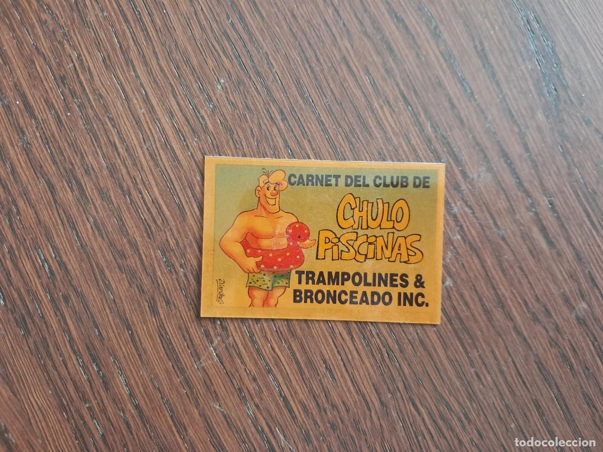 Coleccionismo cromos antiguos: cromo adhesivo de bollycao, bolly-carnet, carnet del club de chulo piscinas. sin pegar.