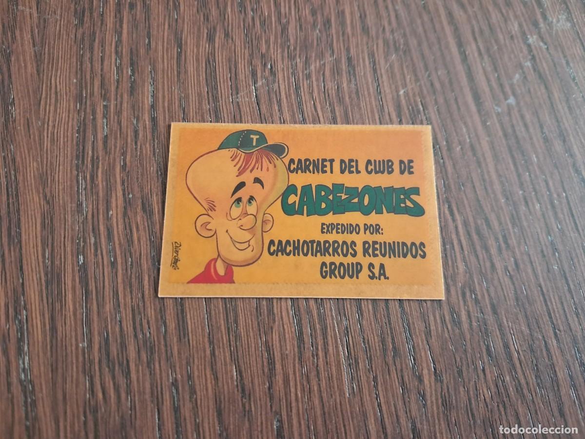 Coleccionismo cromos antiguos: cromo adhesivo de bollycao, bolly-carnet, carnet del club de cabezones. sin pegar.