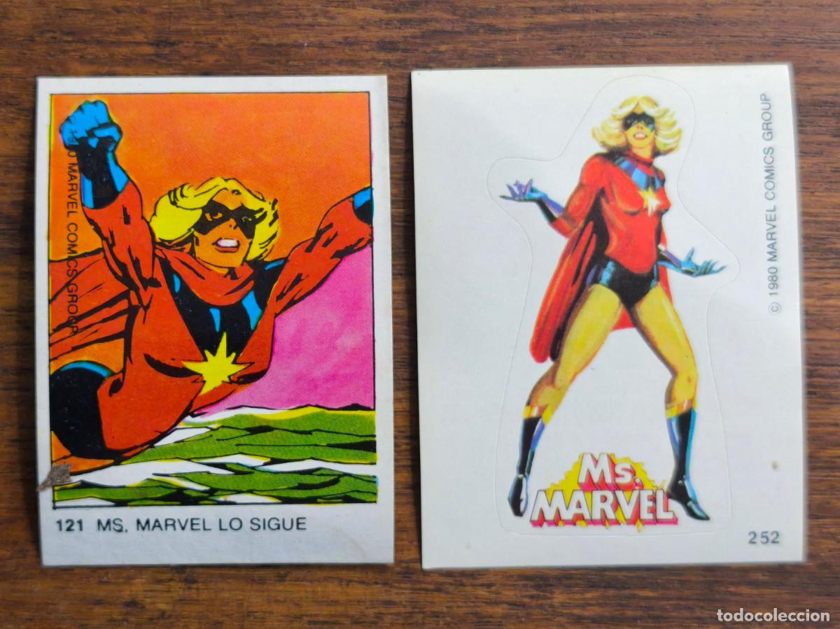 Coleccionismo cromos antiguos: Marvel Superheroes Terrabusi de 1980. 2 cromos Ms Marvel