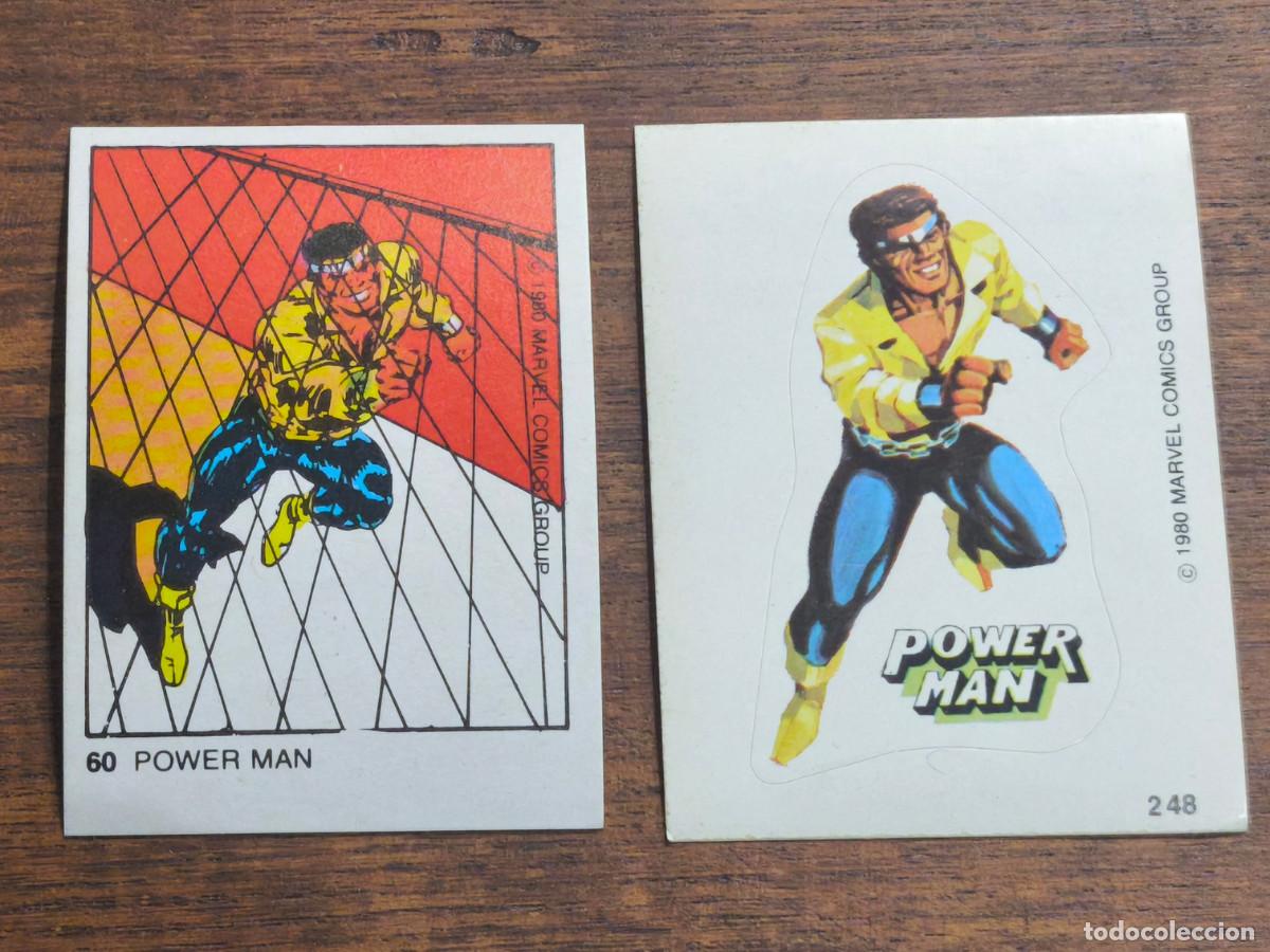 Coleccionismo cromos antiguos: Marvel Superheroes Terrabusi de 1980. 2 cromos Powe Man