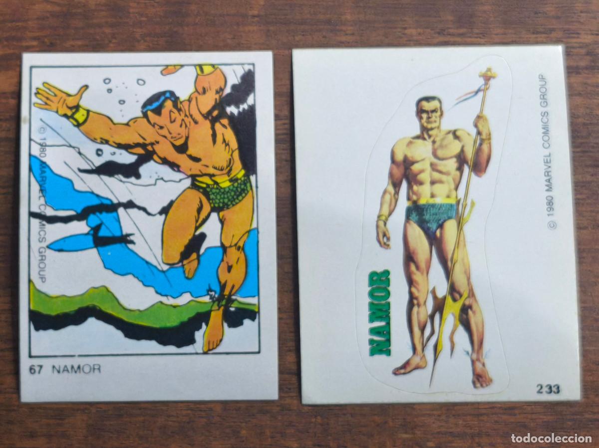 Coleccionismo cromos antiguos: Marvel Superheroes Terrabusi de 1980. 2 cromos Namor
