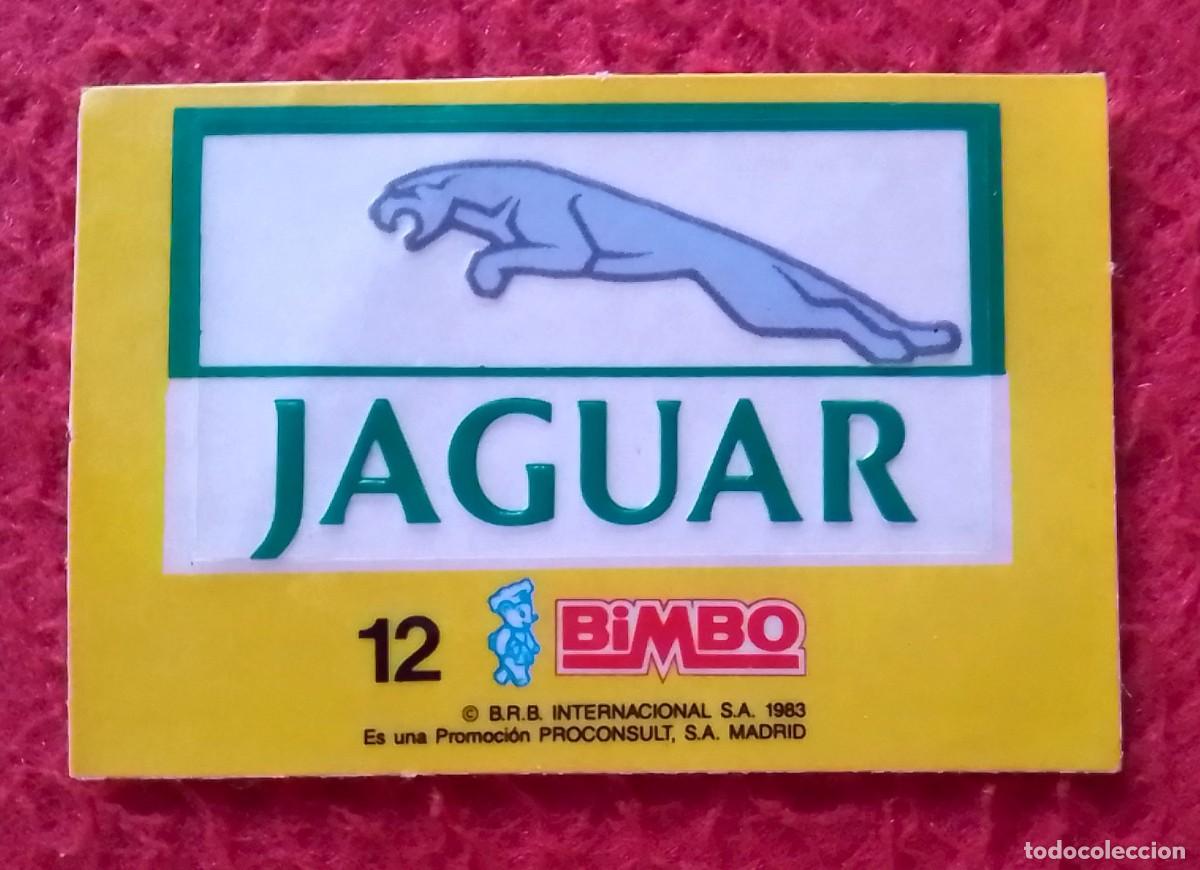Coleccionismo cromos antiguos: ANTIGUO CROMO TROQUELADO PEGATINA STICKER BIMBO 1983 BRB N&ordm; 12 LOGO DE MARCA DE COCHES JAGUAR CHROME