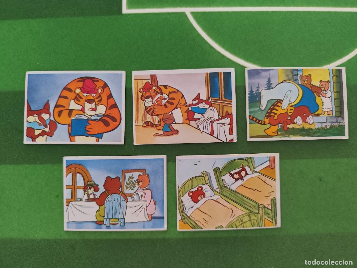 Collectable Antique Stickers: 5 Cromos El Osito Misha Pacosa Dos Sin pegar