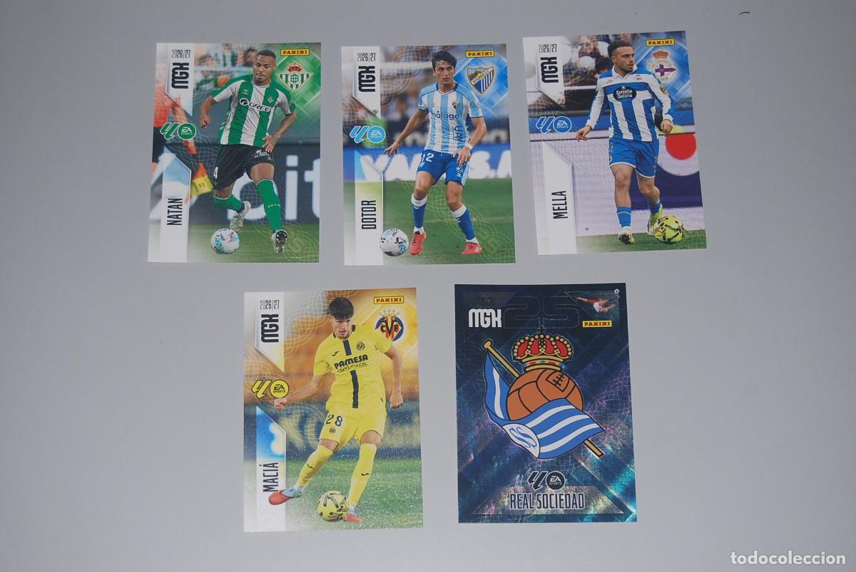 Collectionnisme Cartes &agrave; collectionner anciennes: LOTE DE 5 MGK LIGA 2026-2027 26-27 PANINI (VER FOTOS PARA LA IDENTIFICACION DE NOMBRES Y NUMEROS)
