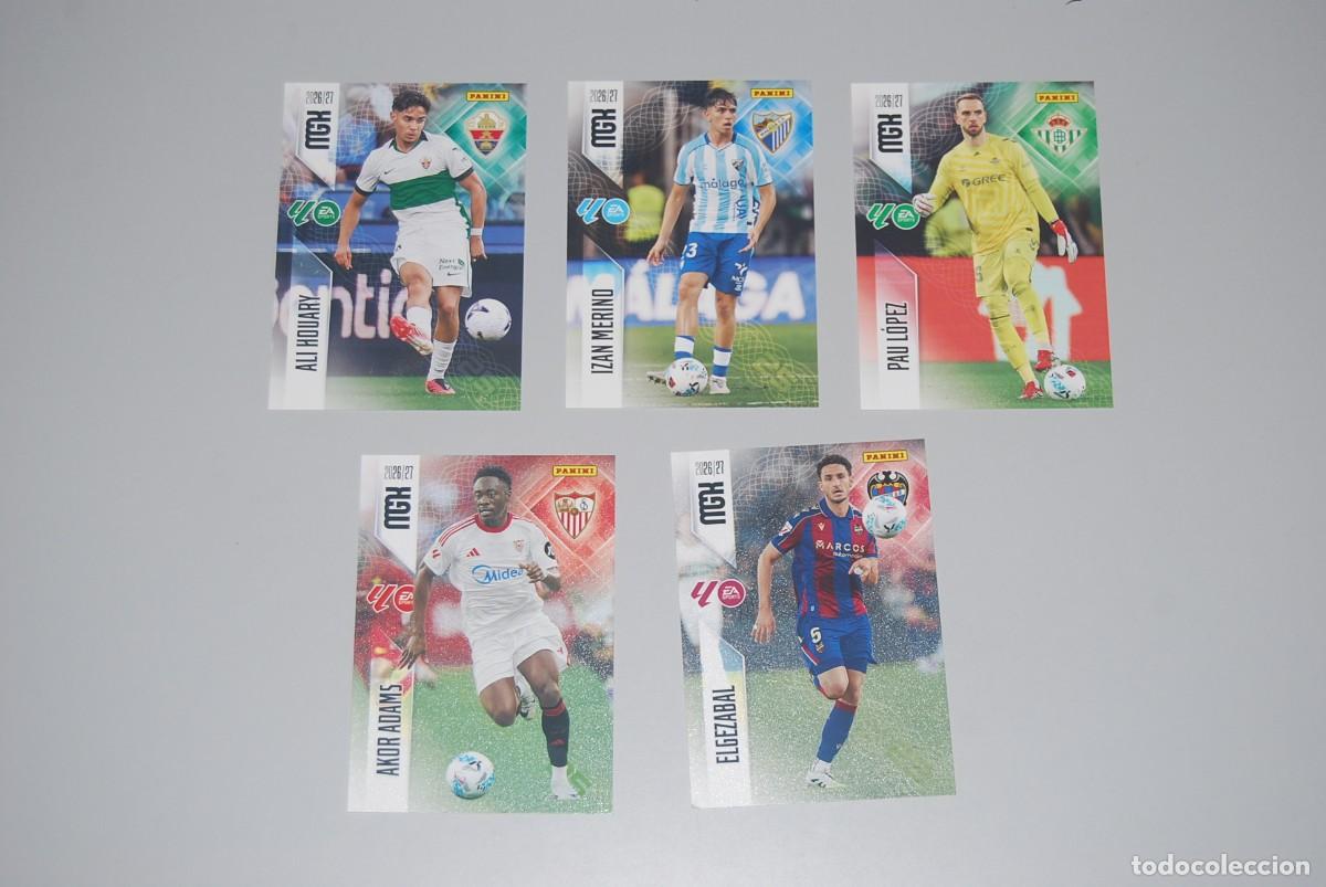 Coleccionismo cromos antiguos: LOTE DE 5 MGK LIGA 2026-2027 26-27 PANINI (VER FOTOS PARA LA IDENTIFICACION DE NOMBRES Y NUMEROS)