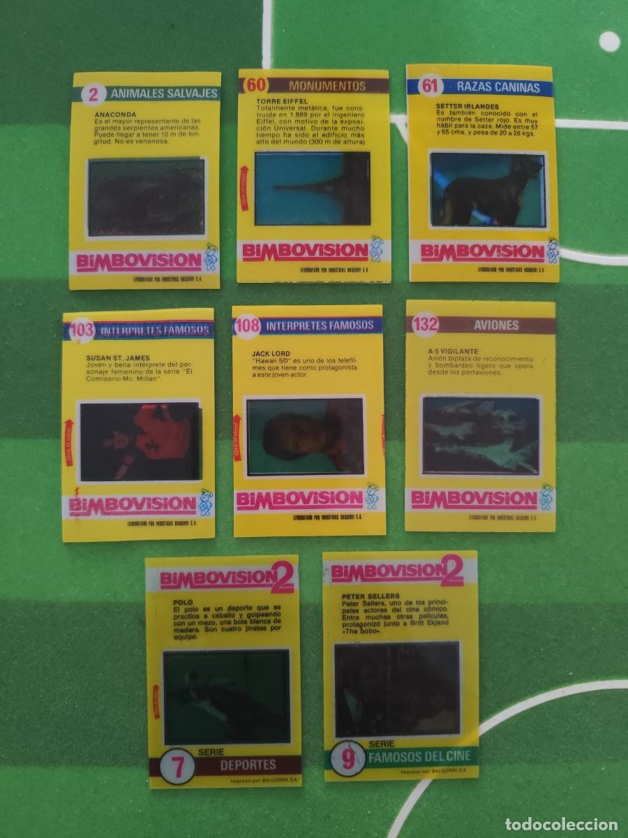 Coleccionismo cromos antiguos: 6 cromos Bimbovision y 2 cromos Bimbovision2 Bimbo Sin pegar