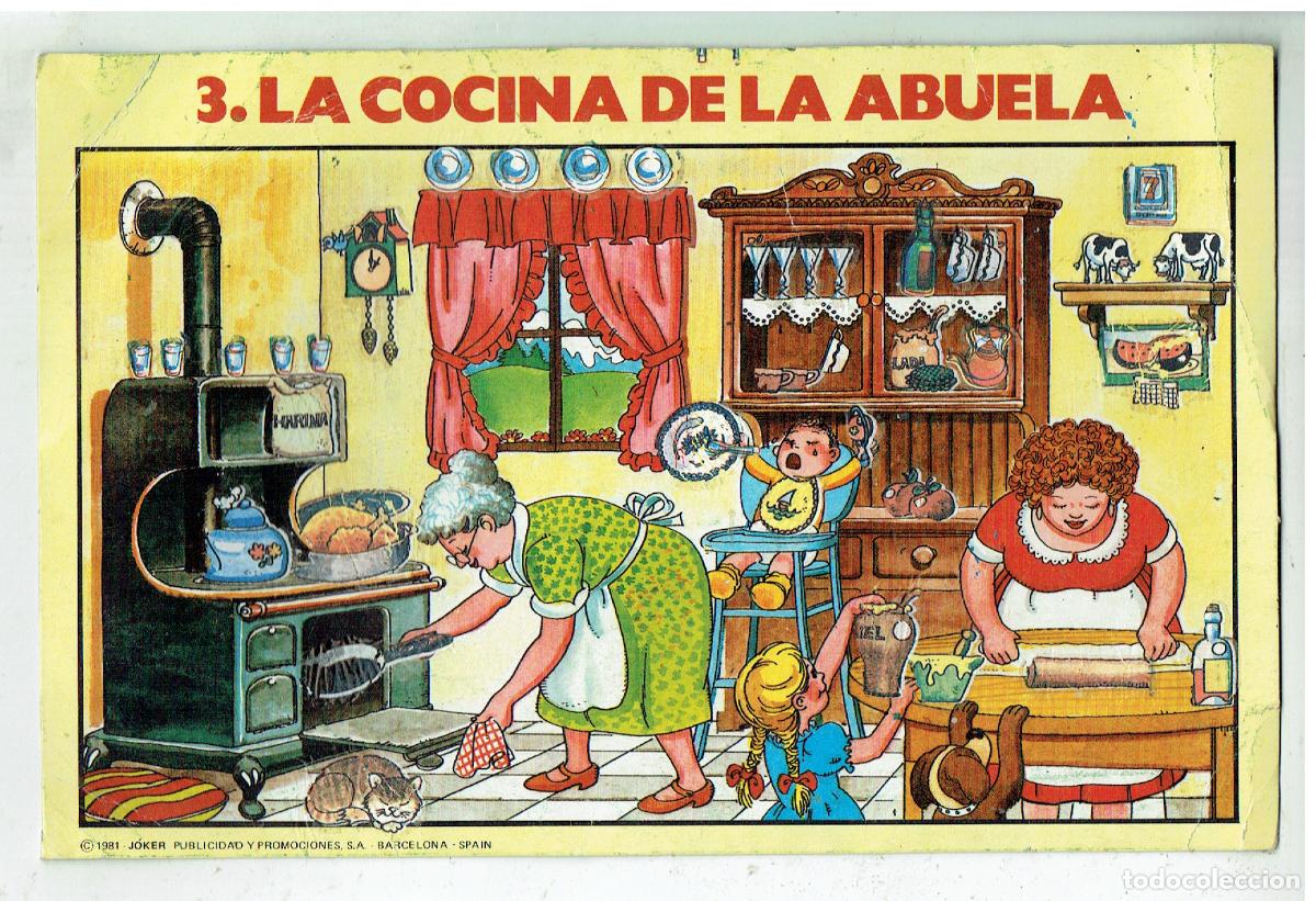 Coleccionismo cromos antiguos: 3. LA COCINA DE LA ABUELA. CARTULINA IMPRESA A DOS CARAS. J&Oacute;KER, 1981. ( ST/C61 RUM)