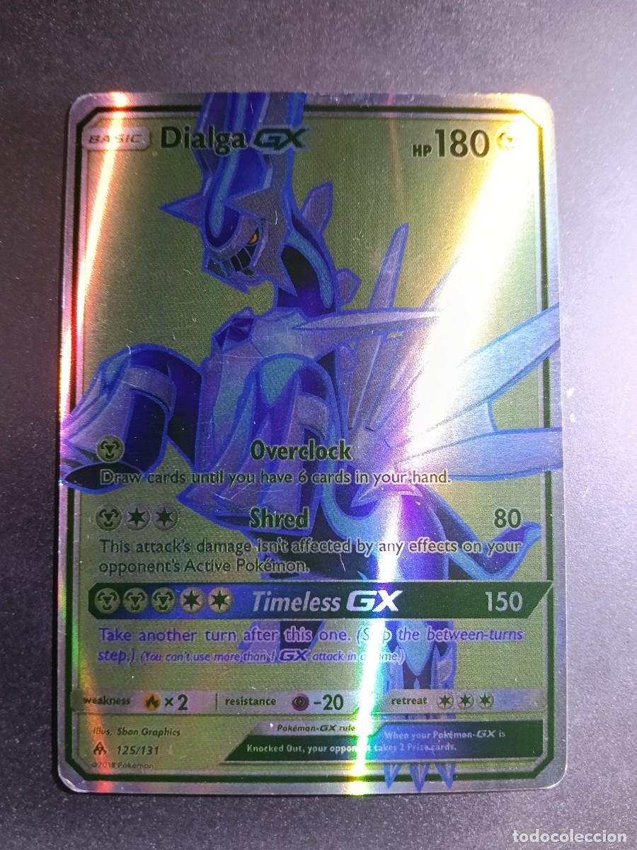 Coleccionismo cromos antiguos: CROMO CARTA DIALGA GX 125/131 OVERCLOCK SHRED BRILLANTE POKEMON 2017