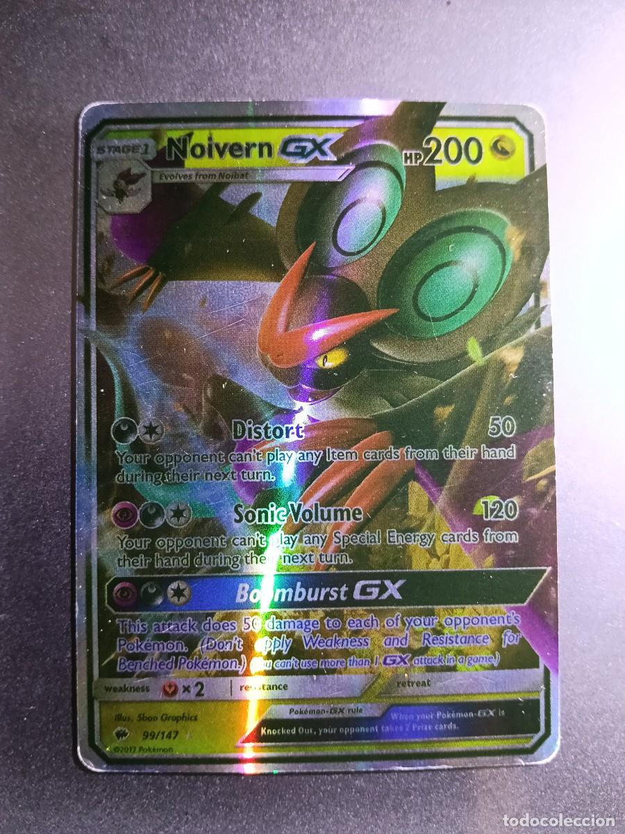 Coleccionismo cromos antiguos: CROMO CARTA NOIVERN GX 99/147 DISTORT SONIC VOLUME BRILLANTE POKEMON 2017