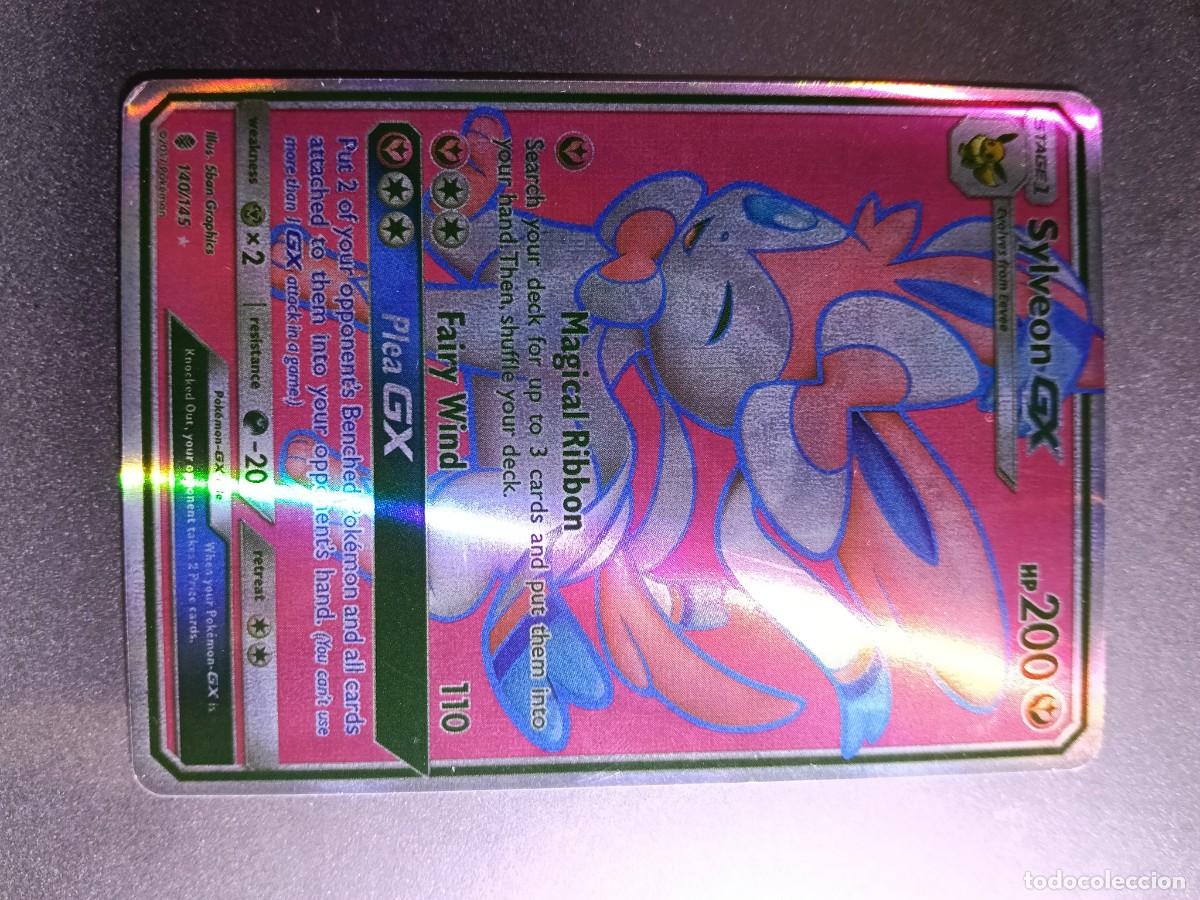 Coleccionismo cromos antiguos: CROMO CARTA SYLVEON 140/145 MAGICAL RIBBON FAIRY WIND BRILLANTE POKEMON 2017
