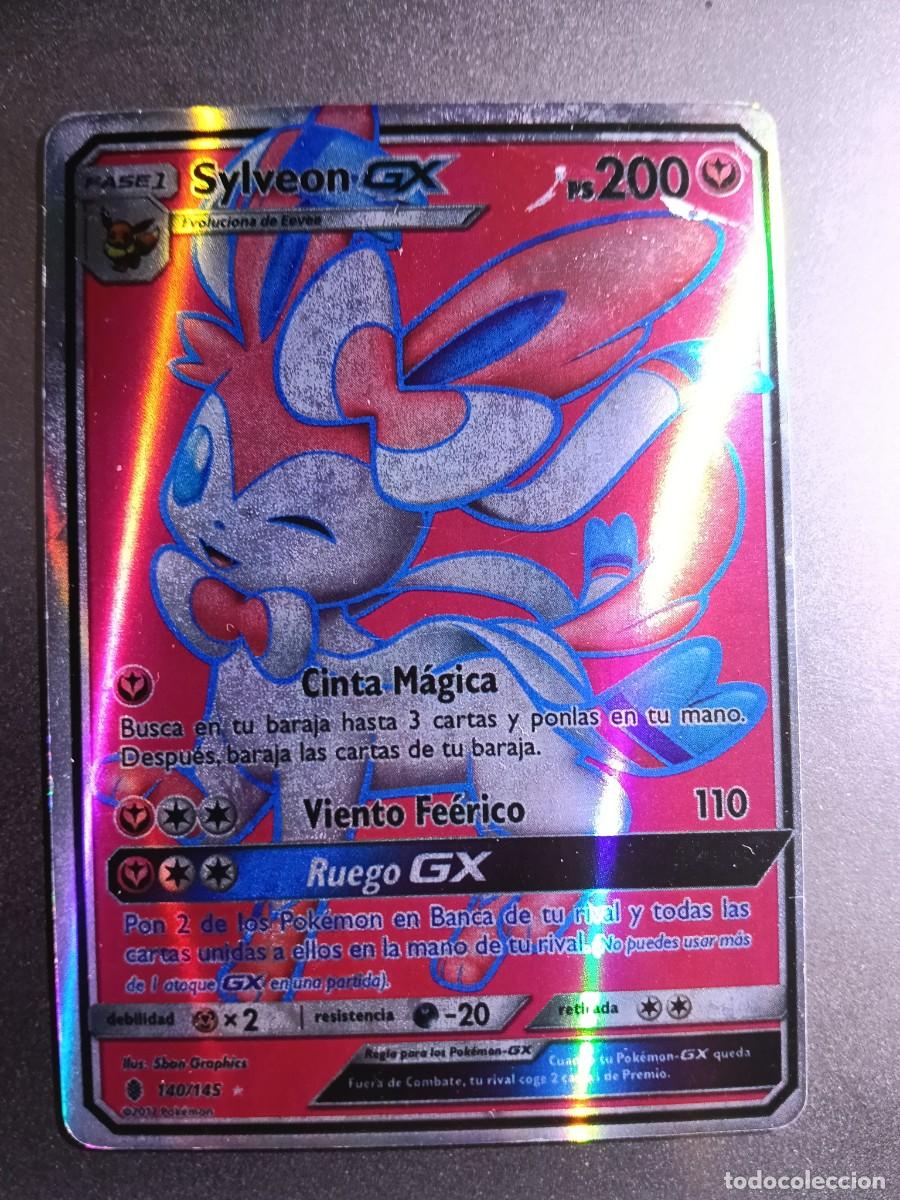 Coleccionismo cromos antiguos: CROMO CARTA SYLVEON 140/145 CINTA MAGICA VIENTO FEERICO BRILLANTE POKEMON 2017
