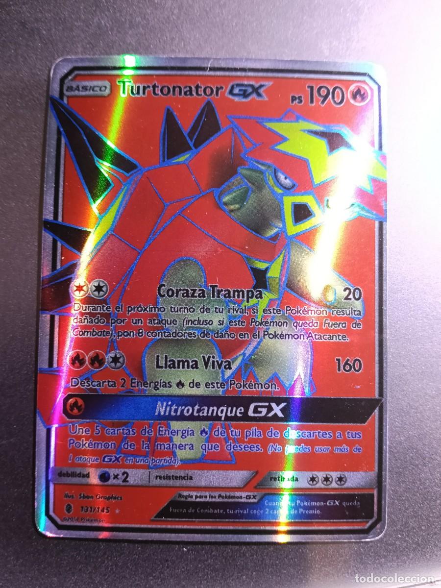 Coleccionismo cromos antiguos: CROMO CARTA TURTONATOR 131/145 CORAZA TRAMPA LLAMA VIVA BRILLANTE POKEMON 2017