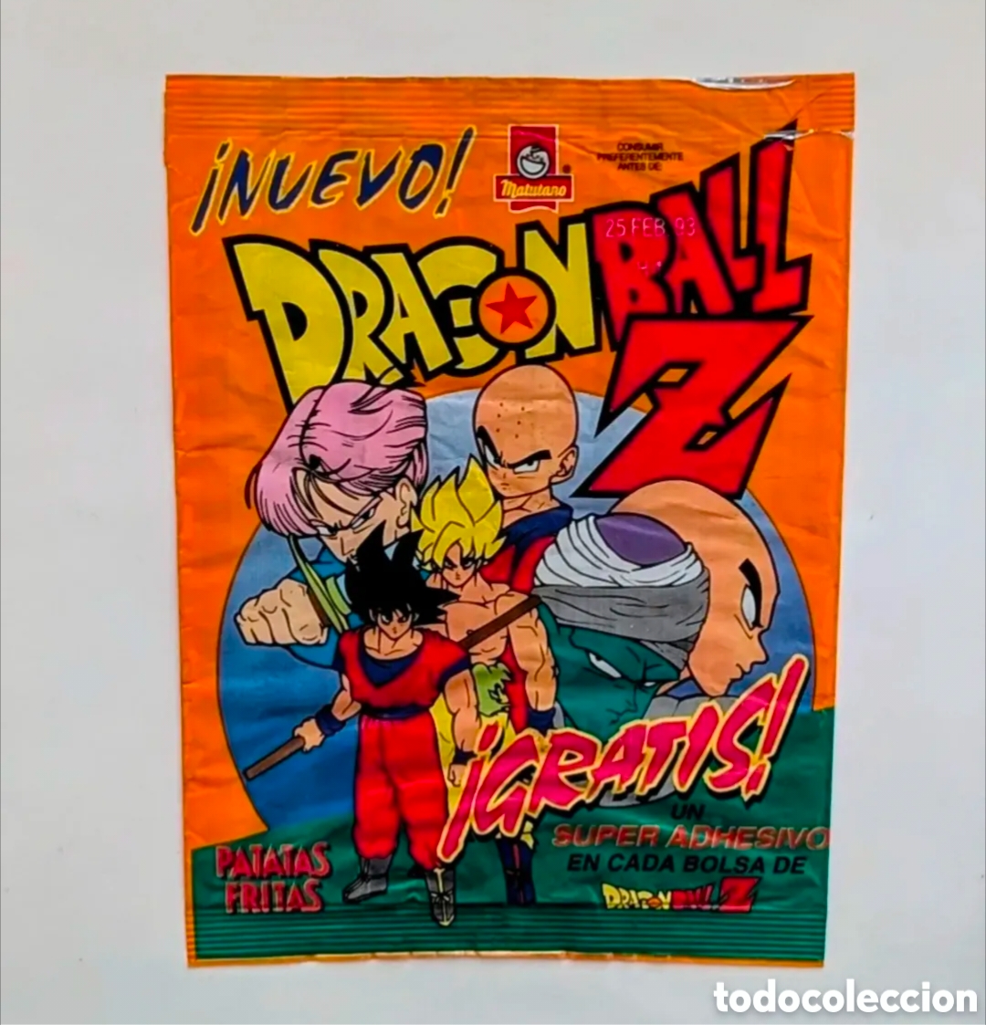 Coleccionismo cromos antiguos: Dragon Ball Z. Bolsa envoltorio cromos Matutano. Bola de Dragon. Dragon Ball