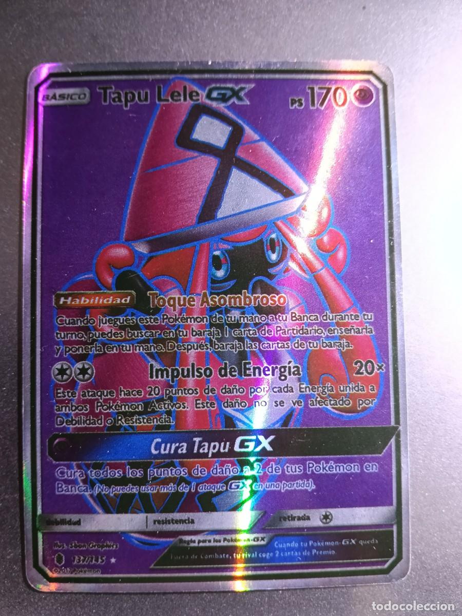 Coleccionismo cromos antiguos: CROMO CARTA TAPU LELE 137/145 TOQUE ASOMBROSO IMPULSO DE ENERGIA BRILLANTE POKEMON 2017