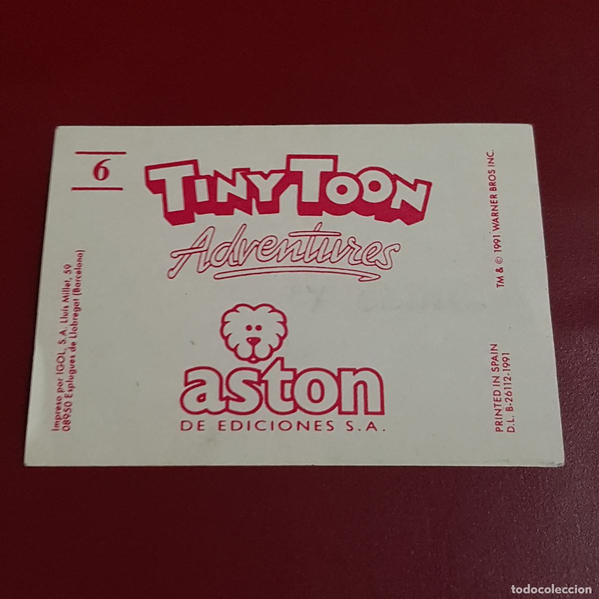 Coleccionismo cromos antiguos: ASTON - TINYTOON ADVENTURES - 6 - NUNCA PEGADO - Foto 2