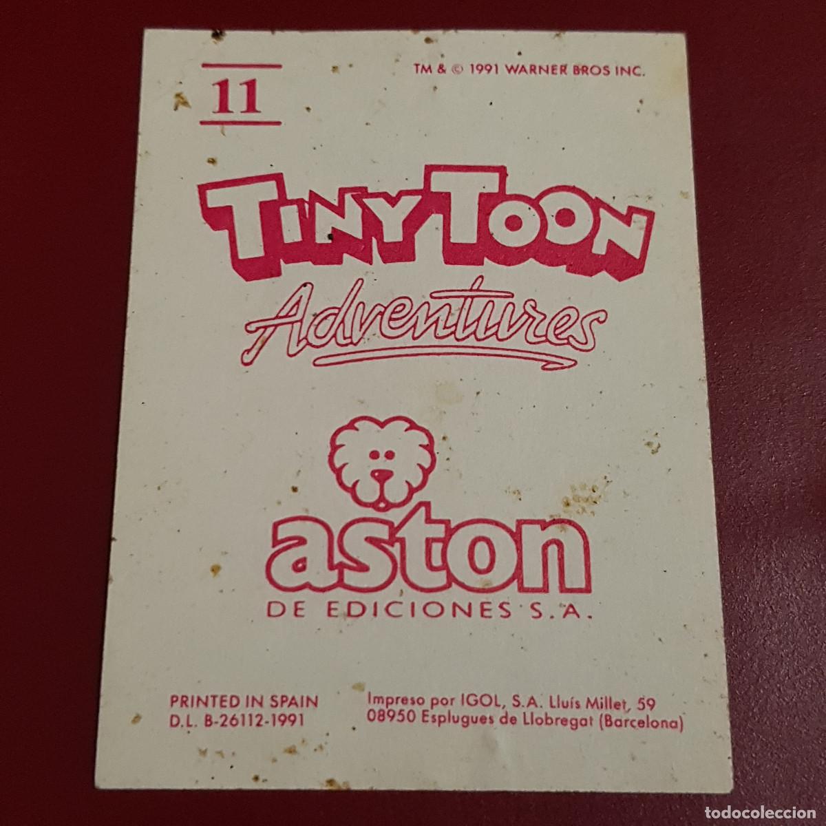 Coleccionismo cromos antiguos: ASTON - TINYTOON ADVENTURES - 11 - NUNCA PEGADO - Foto 2