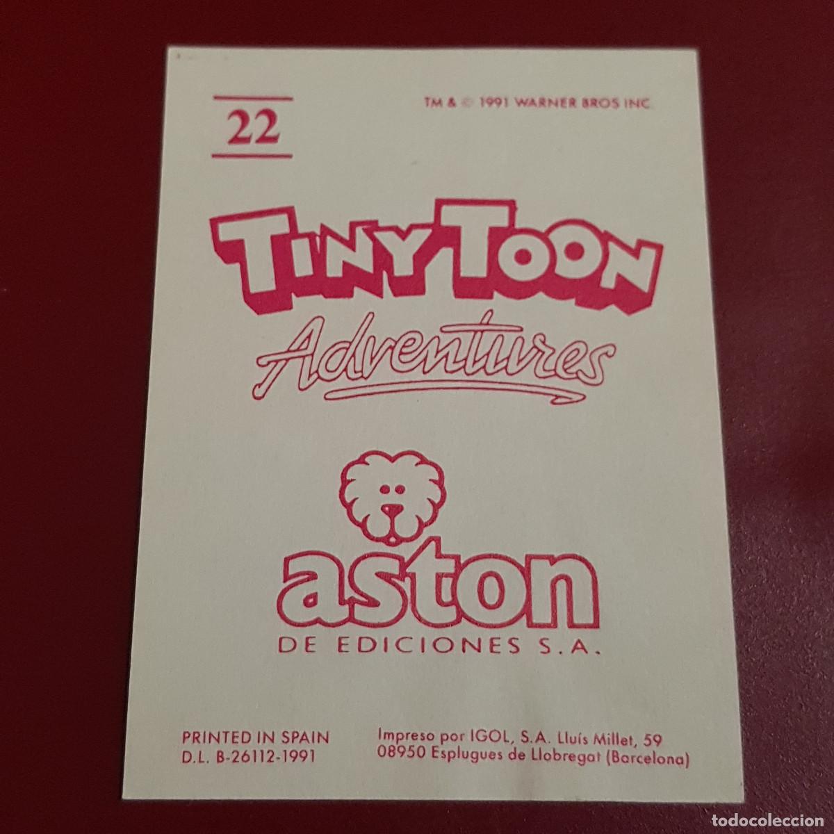 Coleccionismo cromos antiguos: ASTON - TINYTOON ADVENTURES - 22 - NUNCA PEGADO - Foto 2