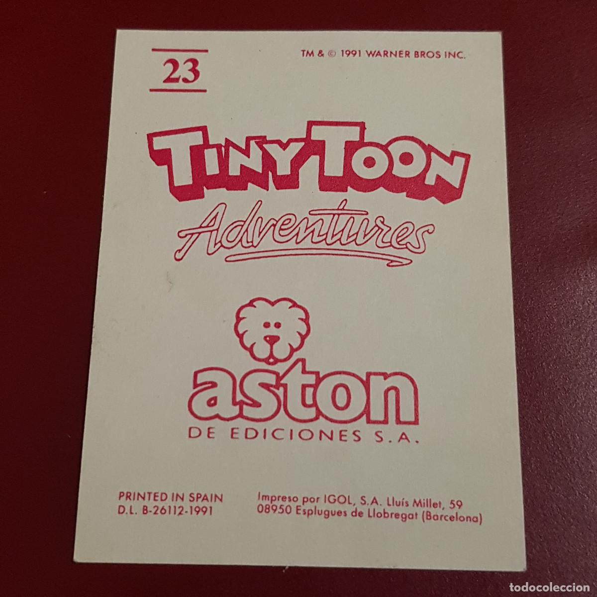 Coleccionismo cromos antiguos: ASTON - TINYTOON ADVENTURES - 23 - NUNCA PEGADO - Foto 2