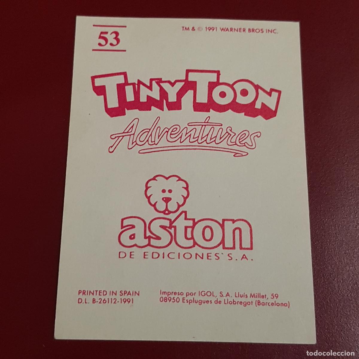 Coleccionismo cromos antiguos: ASTON - TINYTOON ADVENTURES - 53 - NUNCA PEGADO - Foto 2