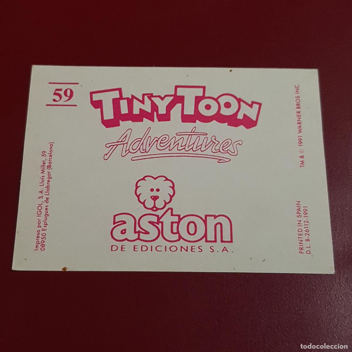 Coleccionismo cromos antiguos: ASTON - TINYTOON ADVENTURES - 59 - NUNCA PEGADO - Foto 2
