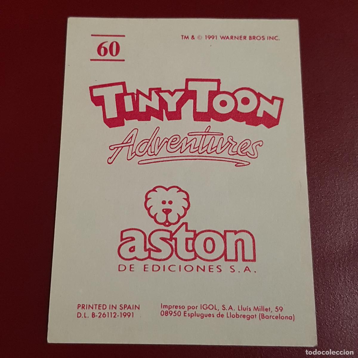 Coleccionismo cromos antiguos: ASTON - TINYTOON ADVENTURES - 60 - NUNCA PEGADO - Foto 2