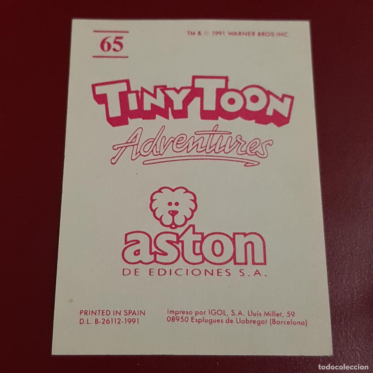 Coleccionismo cromos antiguos: ASTON - TINYTOON ADVENTURES - 65 - NUNCA PEGADO - Foto 2