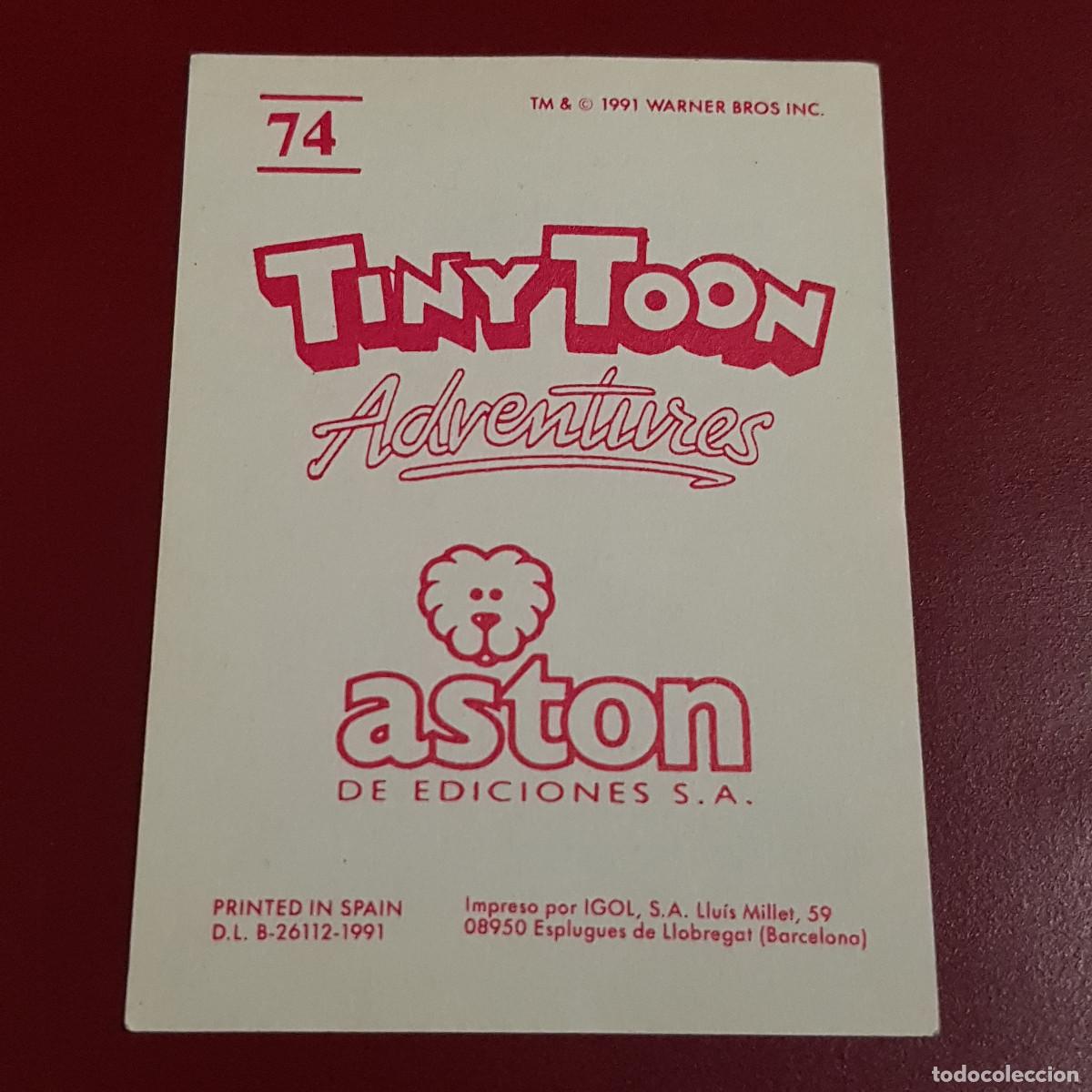 Coleccionismo cromos antiguos: ASTON - TINYTOON ADVENTURES - 74 - NUNCA PEGADO - Foto 2