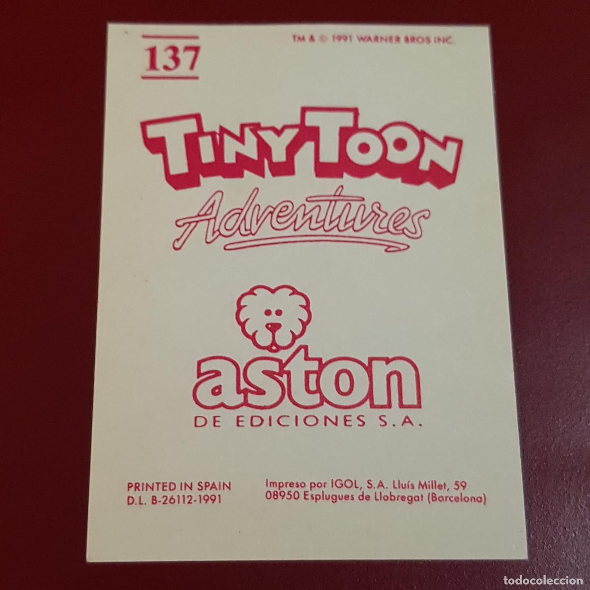 Coleccionismo cromos antiguos: ASTON - TINYTOON ADVENTURES - 137 - NUNCA PEGADO - Foto 2