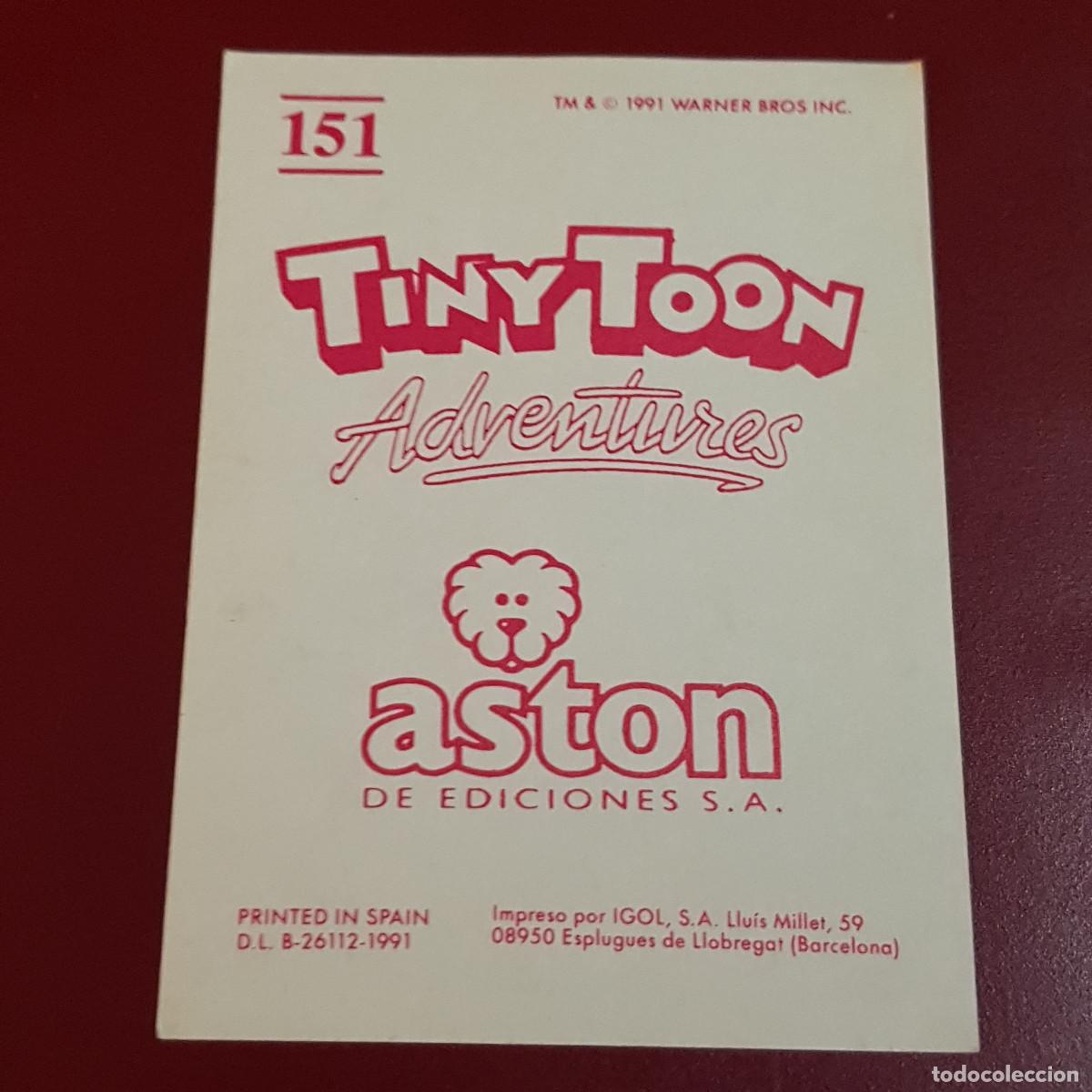 Coleccionismo cromos antiguos: ASTON - TINYTOON ADVENTURES - 151 - NUNCA PEGADO - Foto 2