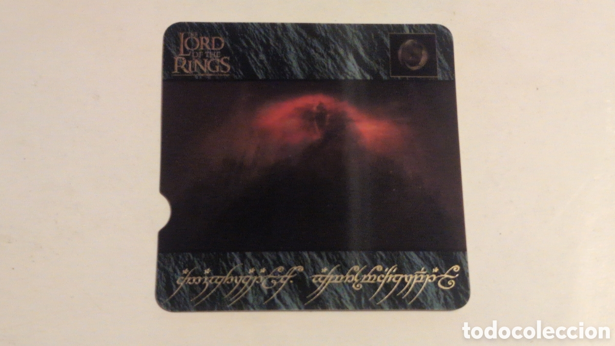 Coleccionismo cromos antiguos: TARJETA HOLOGRAFICA OJO SAURON. EL SE&Ntilde;OR DE LOS ANILLOS LORD OF THE RINGS PROMOCIONAL NESTL&Eacute;.
