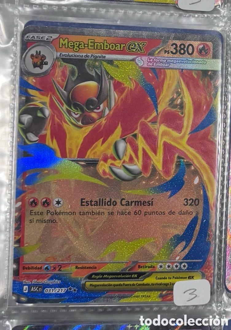 Coleccionismo cromos antiguos: MEGA EMBOAR EX POKEMON TCG - Foto 1