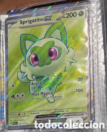 Coleccionismo cromos antiguos: SPRIGATITO EX POKEMON TCG - Foto 1