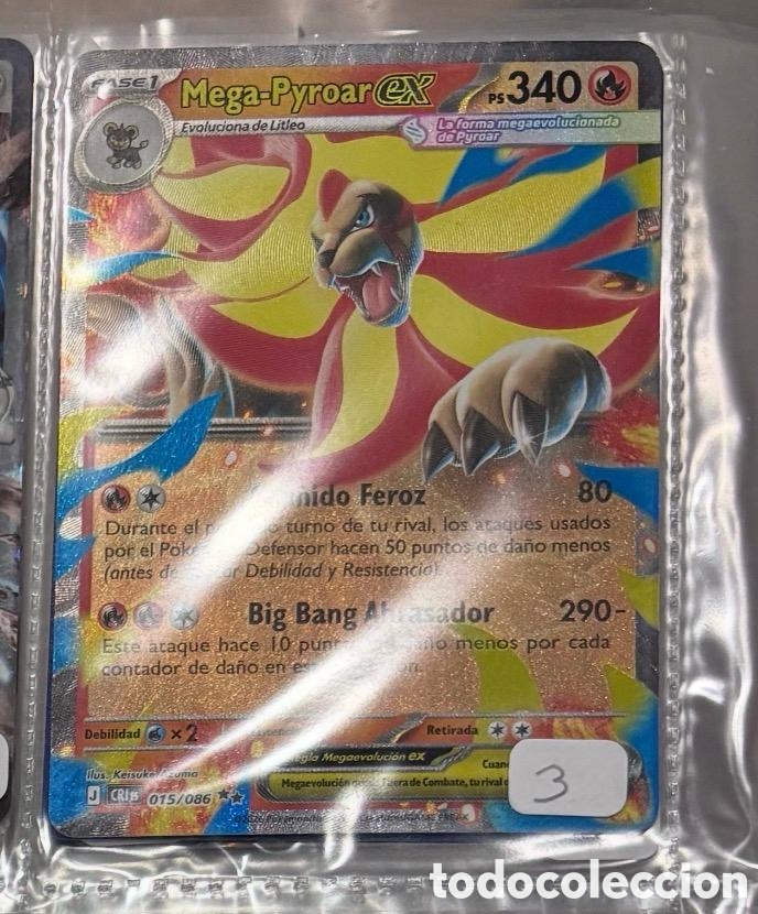 Coleccionismo cromos antiguos: MEGA PYROAR EX POKEMON TCG - Foto 1