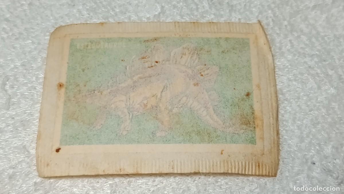 Coleccionismo cromos antiguos: PANRICO BOLLYCAO : ANTIGUO CROMO TROQUELADO SERIE DINOSAURIOS - ESTEGOSAURUS - A&Ntilde;OS 80 SIN ABRIR