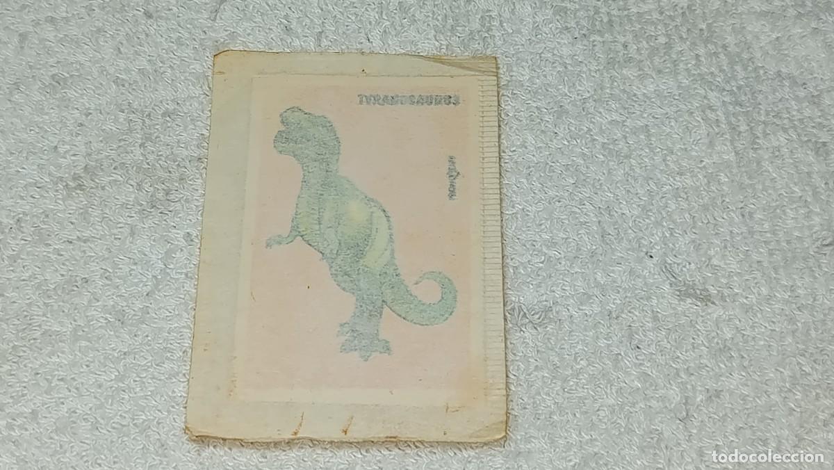 Coleccionismo cromos antiguos: PANRICO BOLLYCAO : ANTIGUO CROMO TROQUELADO SERIE DINOSAURIOS - TYRANOSAURUS - A&Ntilde;OS 80 SIN ABRIR