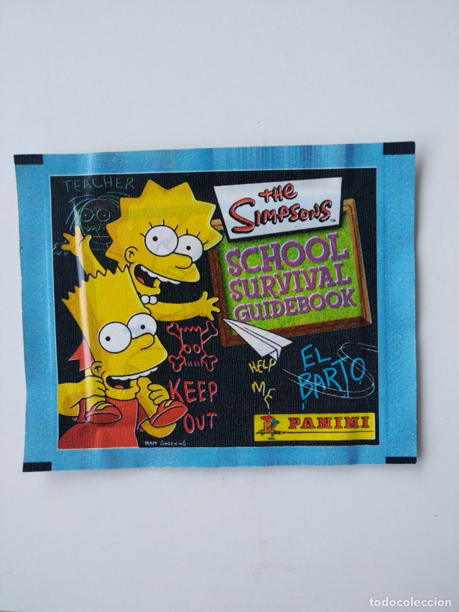 Coleccionismo cromos antiguos: SOBRES CROMOS SIN ABRIR THE SIMPSON SCHOOL SURVIVAL