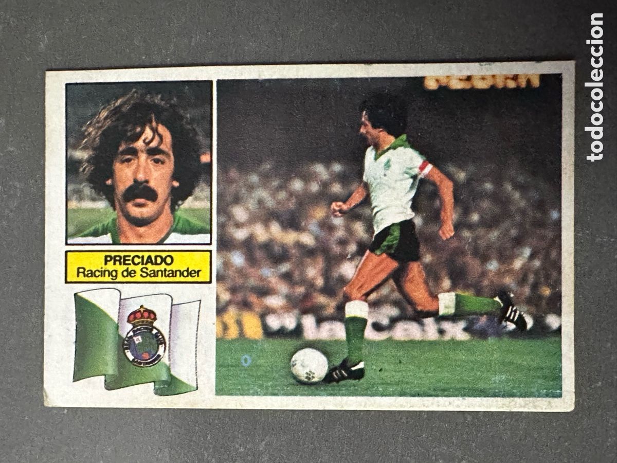 Collectable Antique Stickers: CROMO LIGA ESTE 82 83 PRECIADO BAJA RACING DE SANTANDER. DESPEGADO
