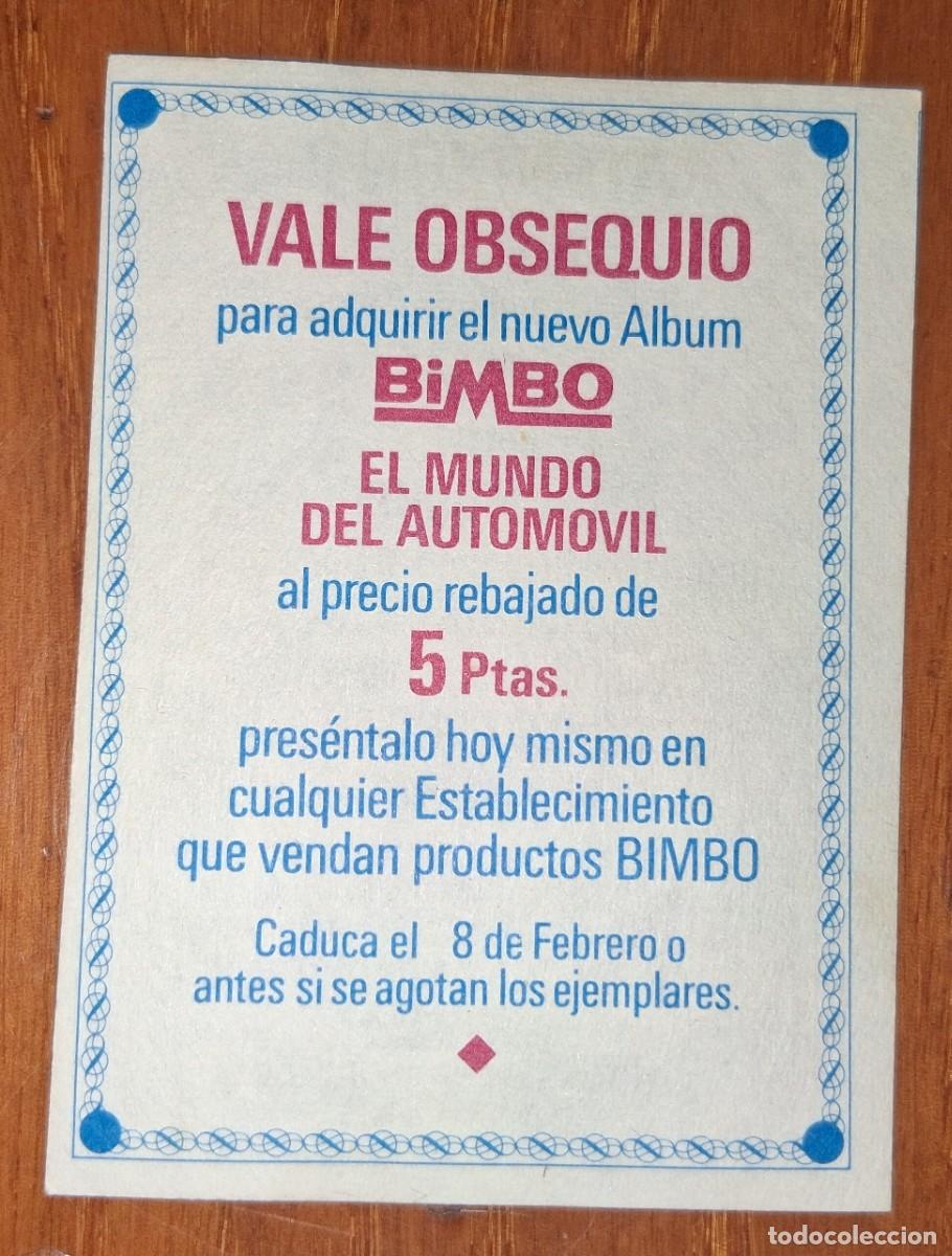 Coleccionismo cromos antiguos: Lote 12 Vales Obsequio Originales &Aacute;lbum Bimbo El Mundo del Autom&oacute;vil A&ntilde;o 1977 Promocional Quiosco
