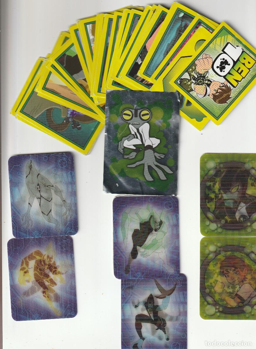 Coleccionismo cromos antiguos: 2987A- LOTE DE 55 CROMOS NUEVOS (INCLUYE 6 HOLOGRAMAS) DE BEN 10-MERLIN STICKERS