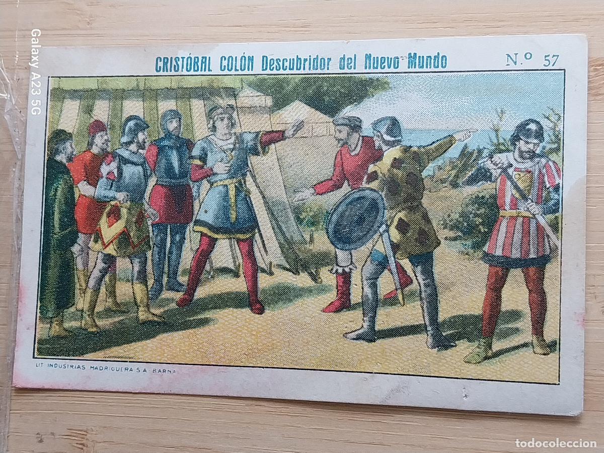 Coleccionismo cromos antiguos: CRISTOBAL COLON DESCUBRIDOR NUEVO MUNDO CROMO 57 ED MADRIGUERA SA ANTIGUO