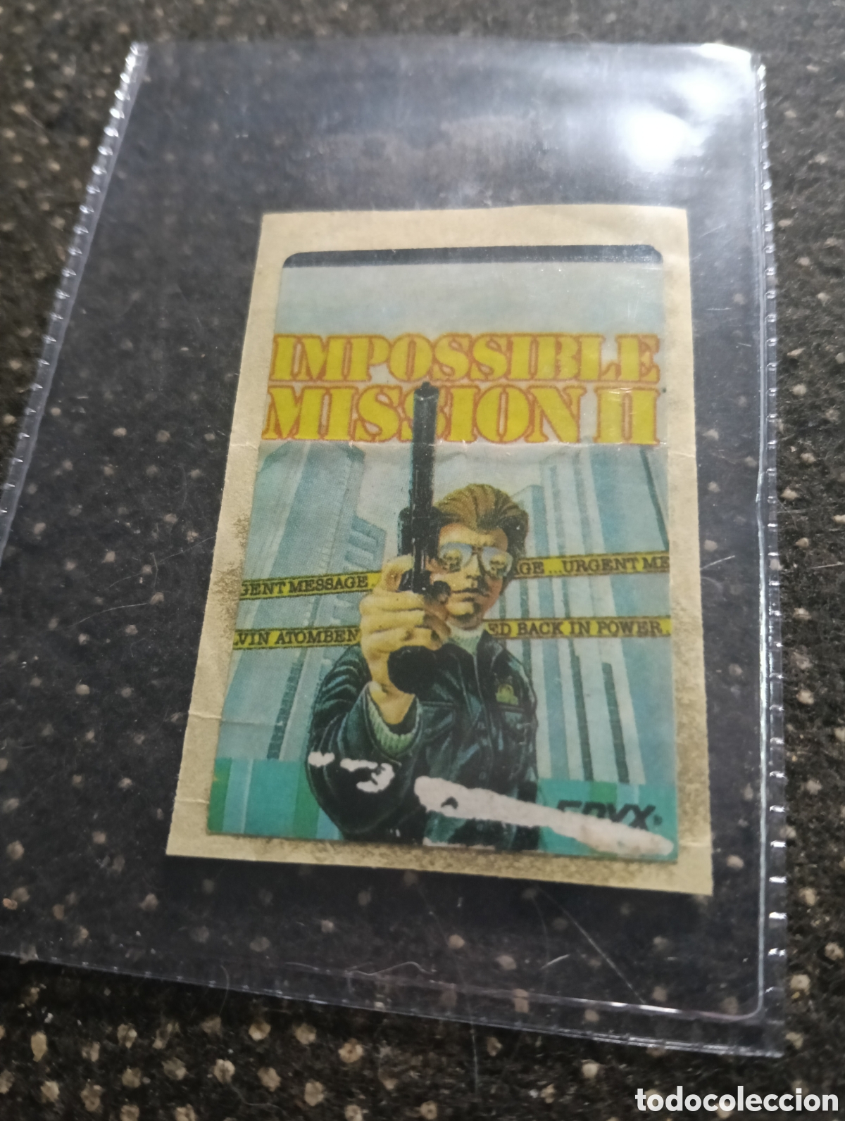 Coleccionismo cromos antiguos: Cromos o pegatina de 1988 Misi&oacute;n imposible II video juego