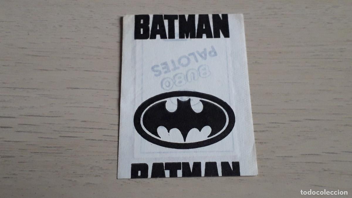 Coleccionismo cromos antiguos: Cromo adhesivo n&ordm; 11 Batman, con su sobre sin abrir, promo Palotes Bubo Damel. Original 1989.