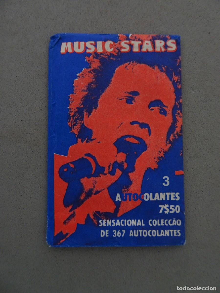 Coleccionismo cromos antiguos: Sobre cromos sin abrir - cartera cromos cerrada - Music Stars