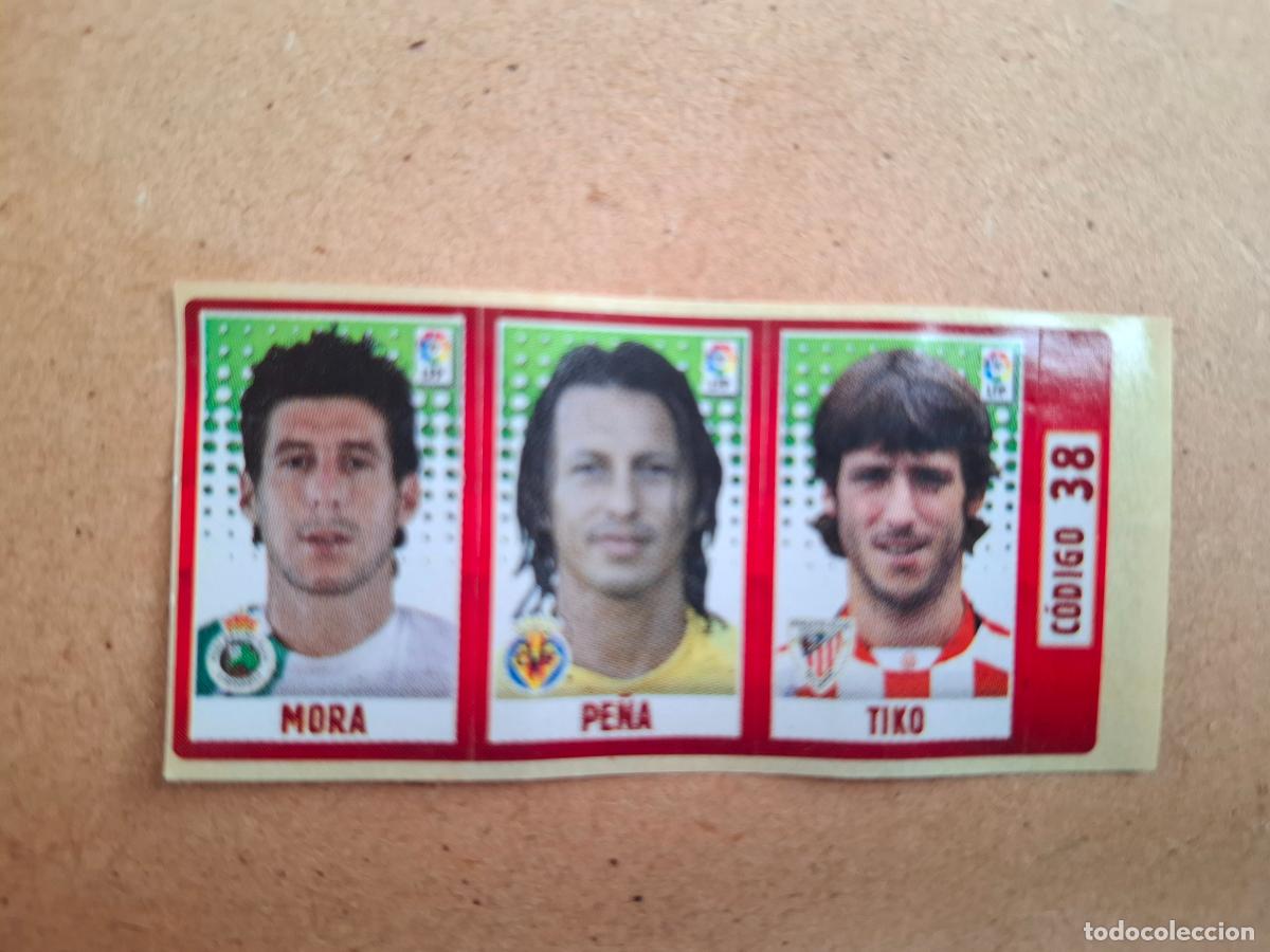 Collezionismo Figurine antiche: CHICLE LIGA PANINI 2005 2006 38 MORA RACING CLUB / PE&Ntilde;A VILLARREAL CF / TIKO ATHLETIC CLUB