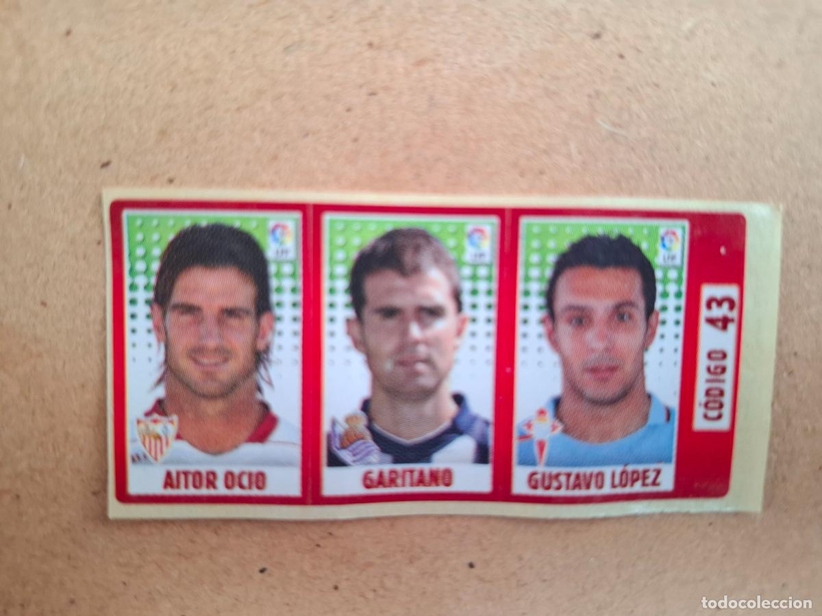 Coleccionismo cromos antiguos: CHICLE LIGA PANINI 2005 2006 43 AITOR OCIO SEVILLA FC / GARITANO REAL SOCIEDAD / GUSTAVO L&Oacute;PEZ CELTA